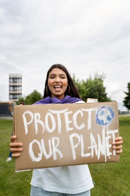 Young activist taking action