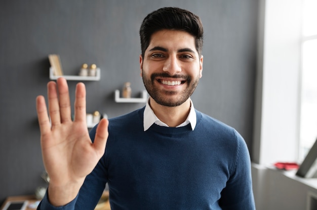 Young adult enjoying virtual date