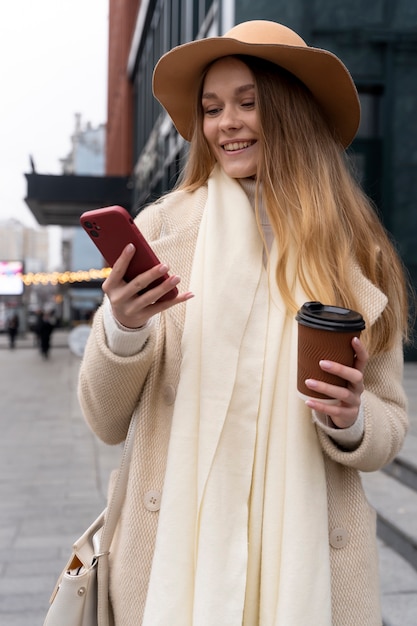 Young adult shopping in the city