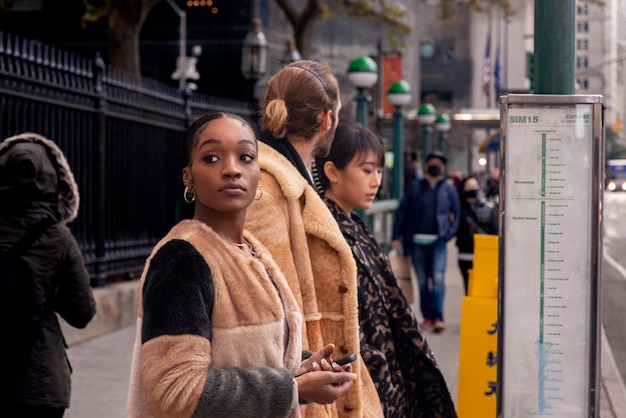 Free photo young adult traveling by metrou