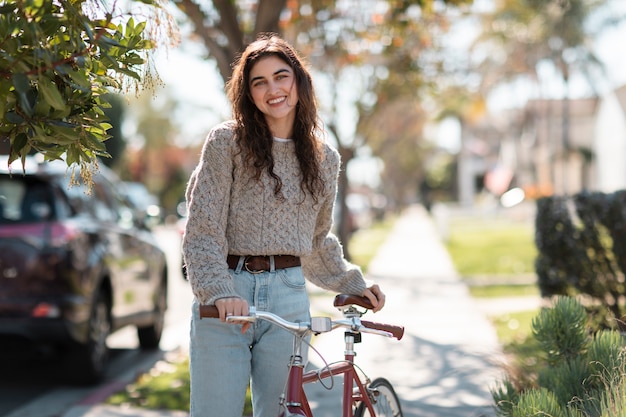 Young adult traveling using sustainable mobility