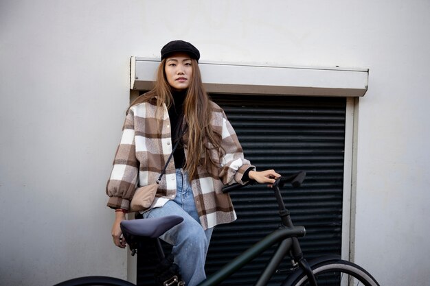 young adult using sustainable mobility