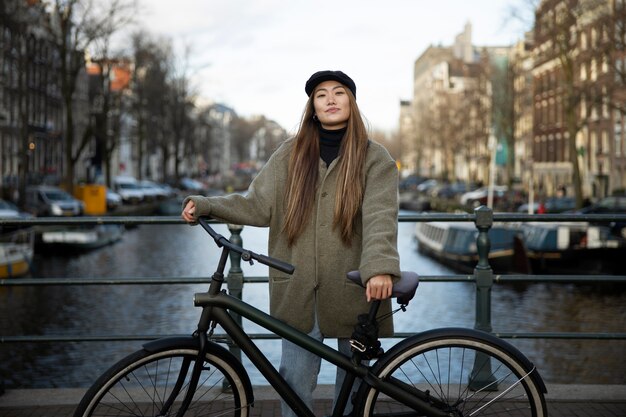 young adult using sustainable mobility