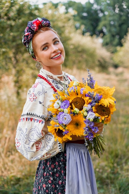 Young adult wearing folk dance costume