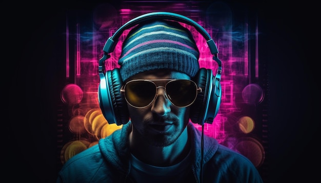 Foto gratuita giovani adulti che si godono l'hip hop in una discoteca generata dall'intelligenza artificiale