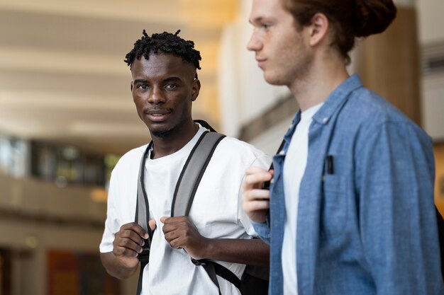 Young adults meeting up to study