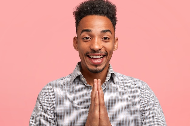 Young African-American man with striped shirt