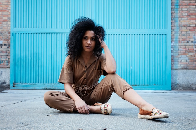 young african american woman posing