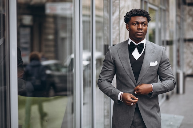 Young african businessman in classy suit