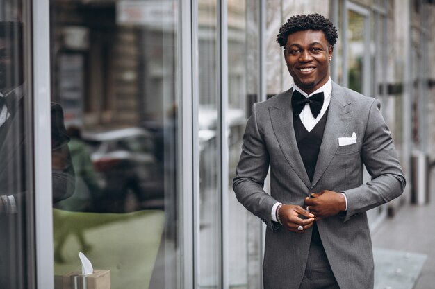 Young african businessman in classy suit