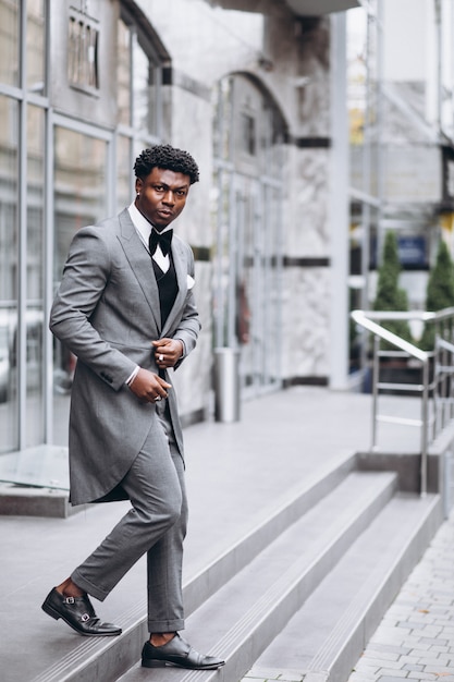 Young african businessman in classy suit