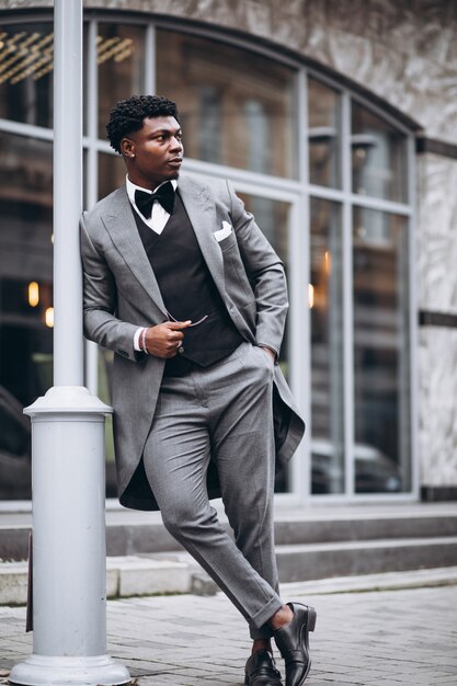 Young african businessman in classy suit