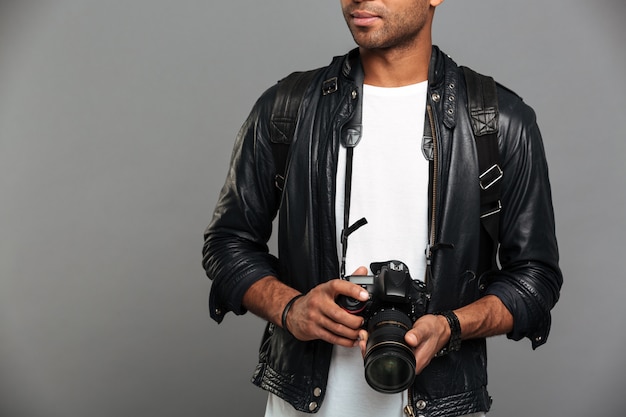 young african male photographer