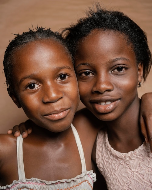 Young african sisters