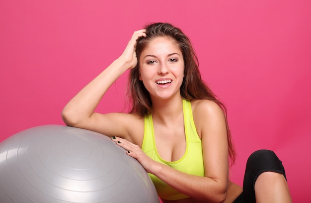 Pilates Ball Pink girl