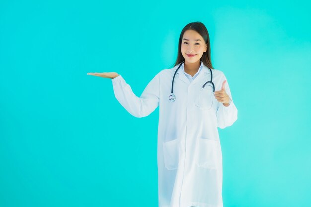  young asian female doctor with stethoscope