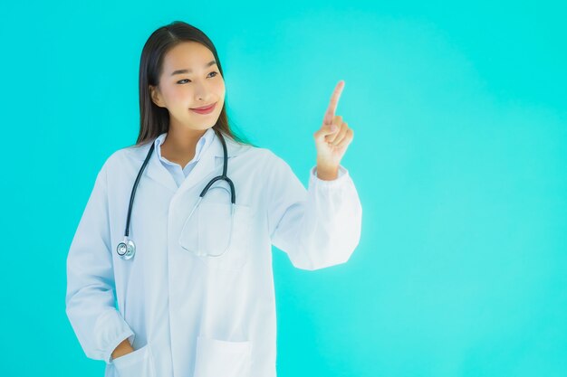  young asian female doctor with stethoscope