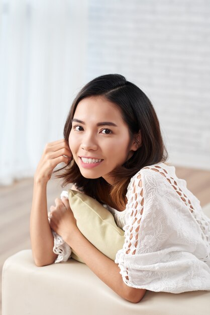 Young Asian Woman Looking At Camera Portrait