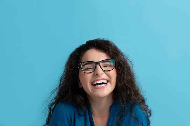 Young and beautiful woman celebrating life