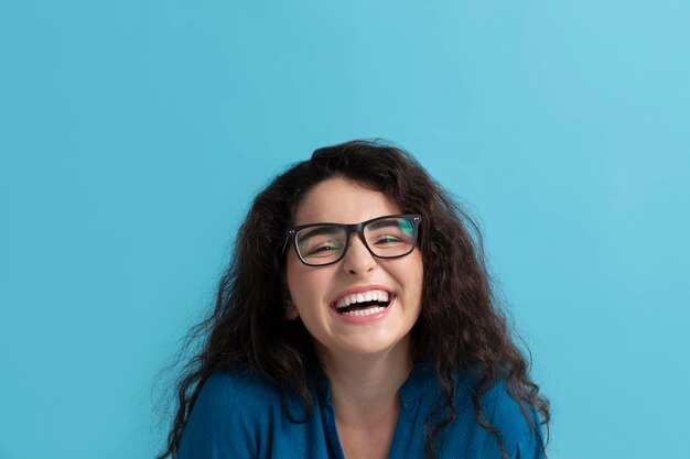 Young and beautiful woman celebrating life