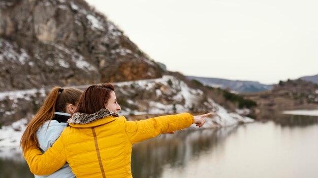 Young beautiful women in nature