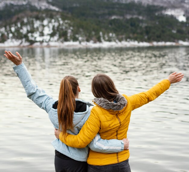 Young beautiful women in nature