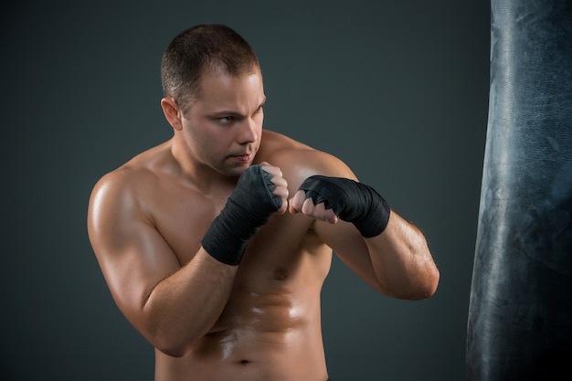 Young Boxer boxing