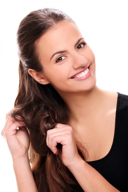 Young brunette woman portrait