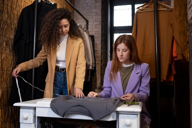 Young business owners preparing their store