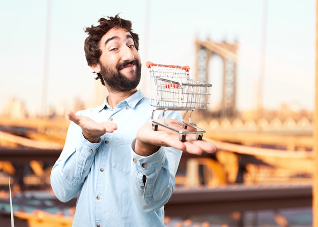 young businessman happy expression