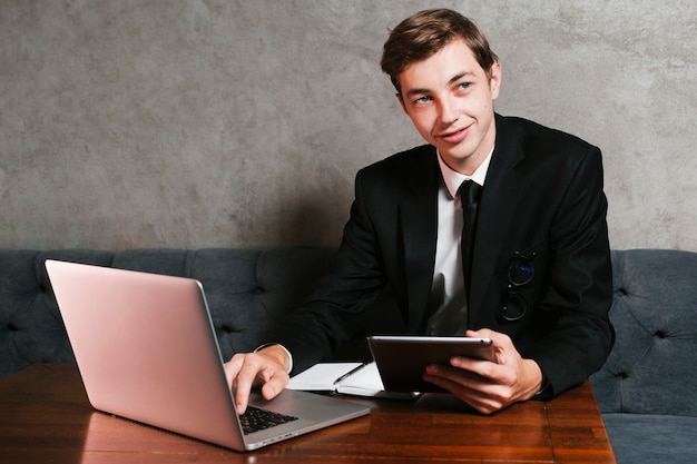 Young businessman at workplace