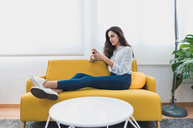 Young businesswoman taking a break