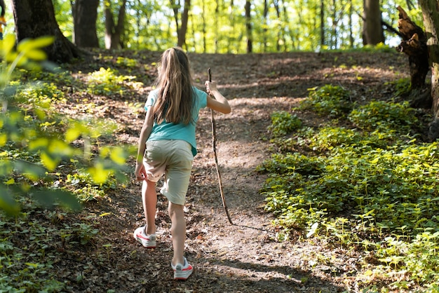 Young child exploring the nature