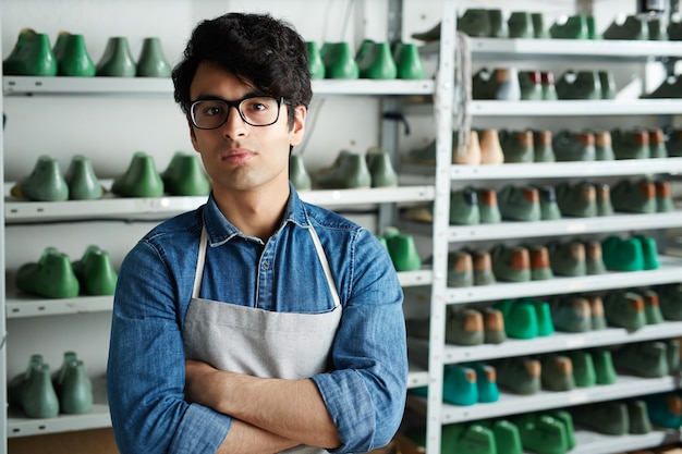 Free photo young cobbler