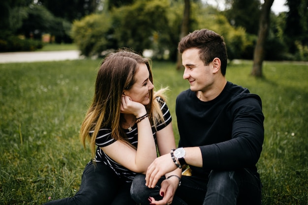 Young couple having fun