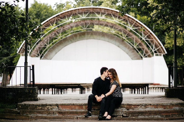 Young couple having fun