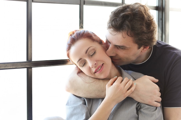 Young couple at home