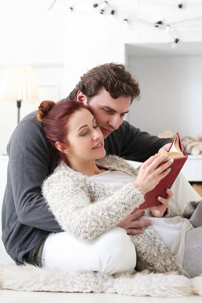 Young couple at home