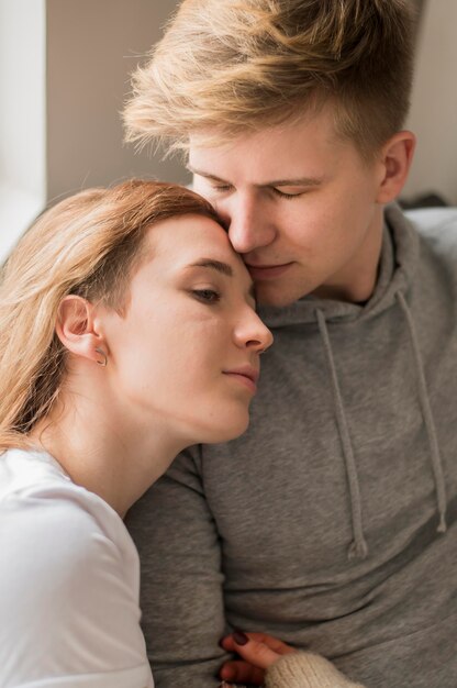 Young couple at home