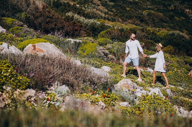 Young couple on honeymoon in Greece