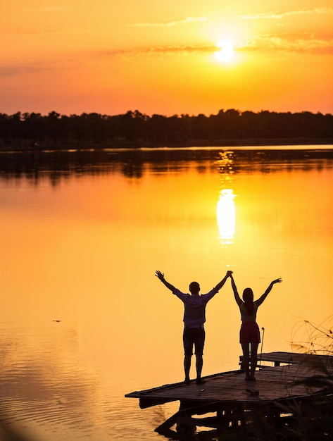 Free photo young couple in love