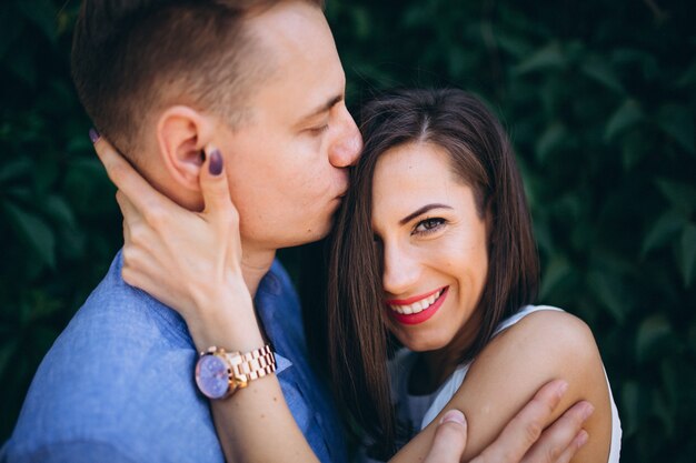 Young couple in the park