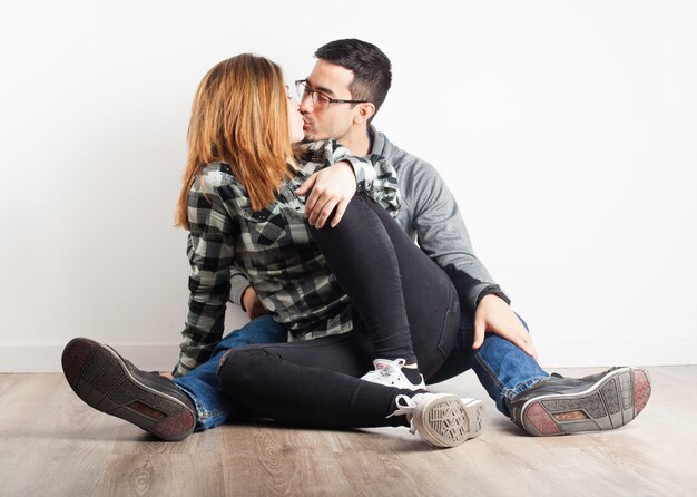 Young couple ready to kiss