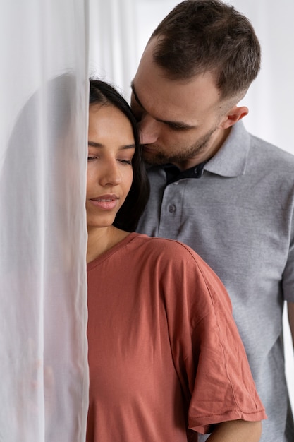 young couple shearing their intimacy moments