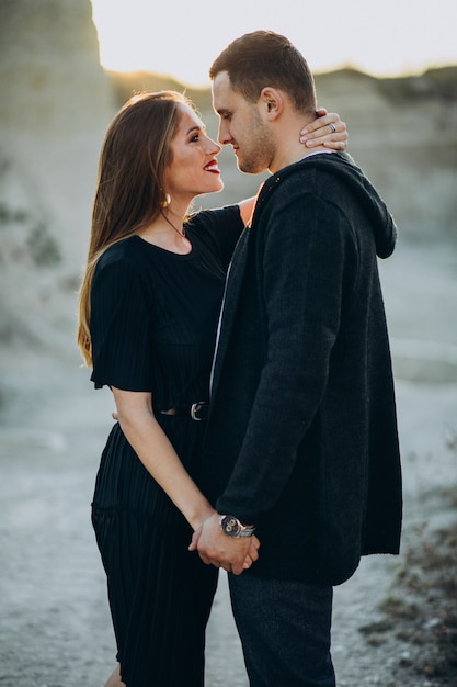 Young couple together in park,love story