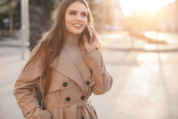 Young cute woman outdoors