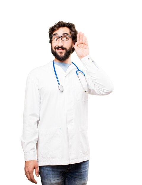 young doctor man listening