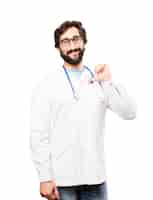 Free photo young doctor man proud expression