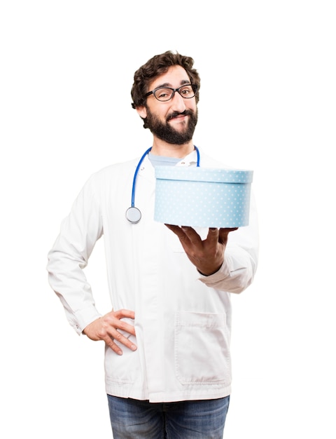 young doctor man with a gift