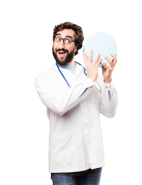 young doctor man with a gift